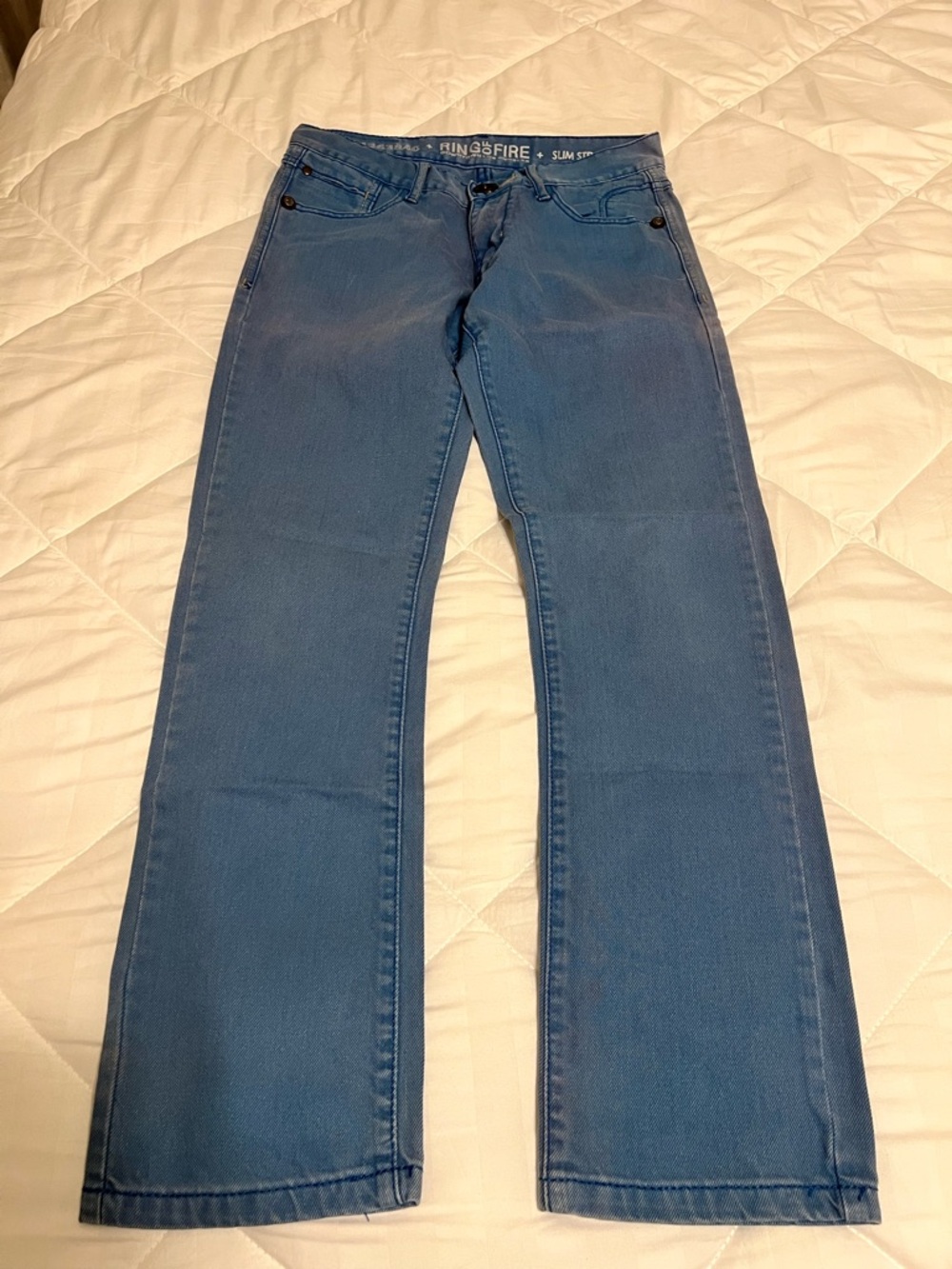 Ring of Fire Light Blue Slim Straight Jeans